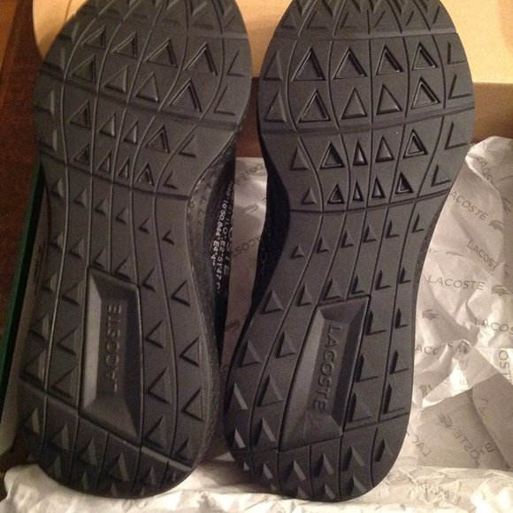 Lacoste Men's Active Black & Gray Textile Sneakers - 11.5 - New in Box - Picture 4 of 10